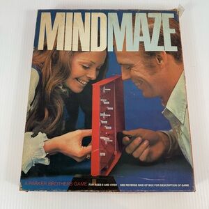 Vintage Parker Brothers 1970 Mind Maze Magnetic Board Game No. 73